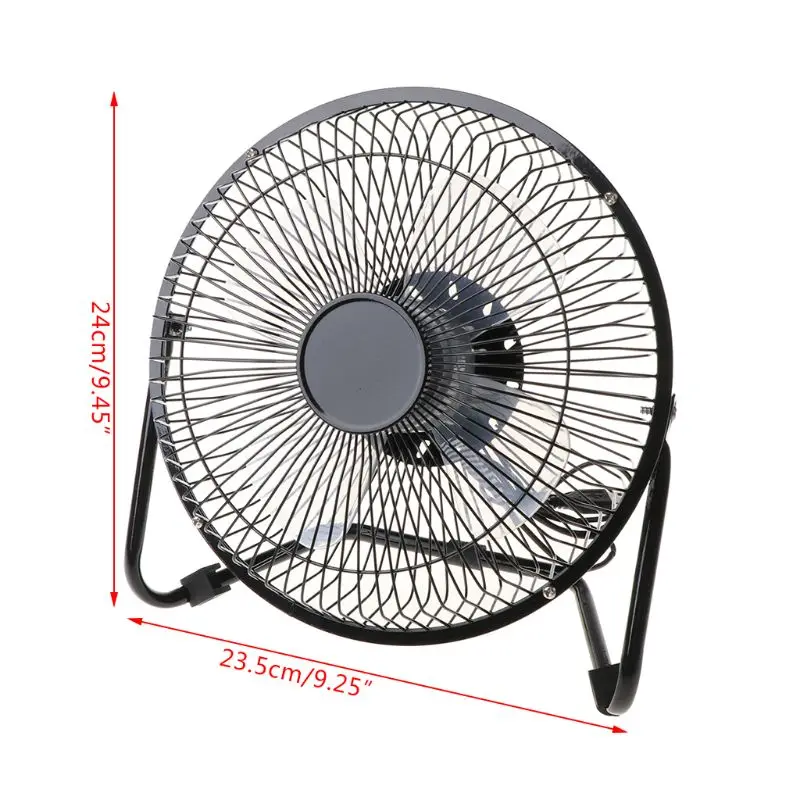 

USB Powered Metal 8 Inch Portable USB Desk Fan with 2 Speeds Switch Personal Cooling Fan for Home Office Table Outdoor
