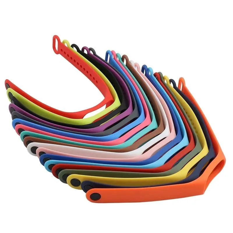 

For Mi Band 3 4 5 6 strap sport Silicone watch wrist Bracelet miband strap accessories bracelet smart for Xiaomi mi band6 strap