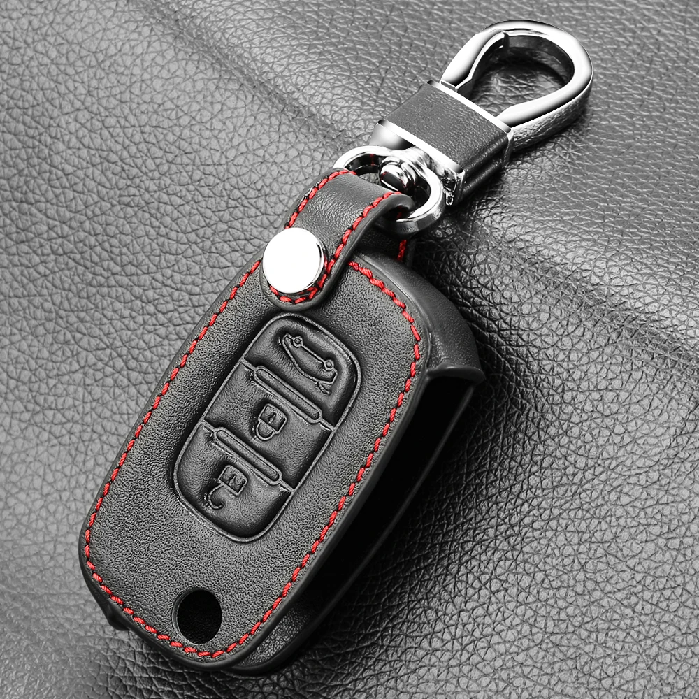 Кожаный чехол для ключей LADA Vesta Granta XRay Kalina Priora Sedan Renault Megane 3 Fluence Clio Key Benz|Футляр