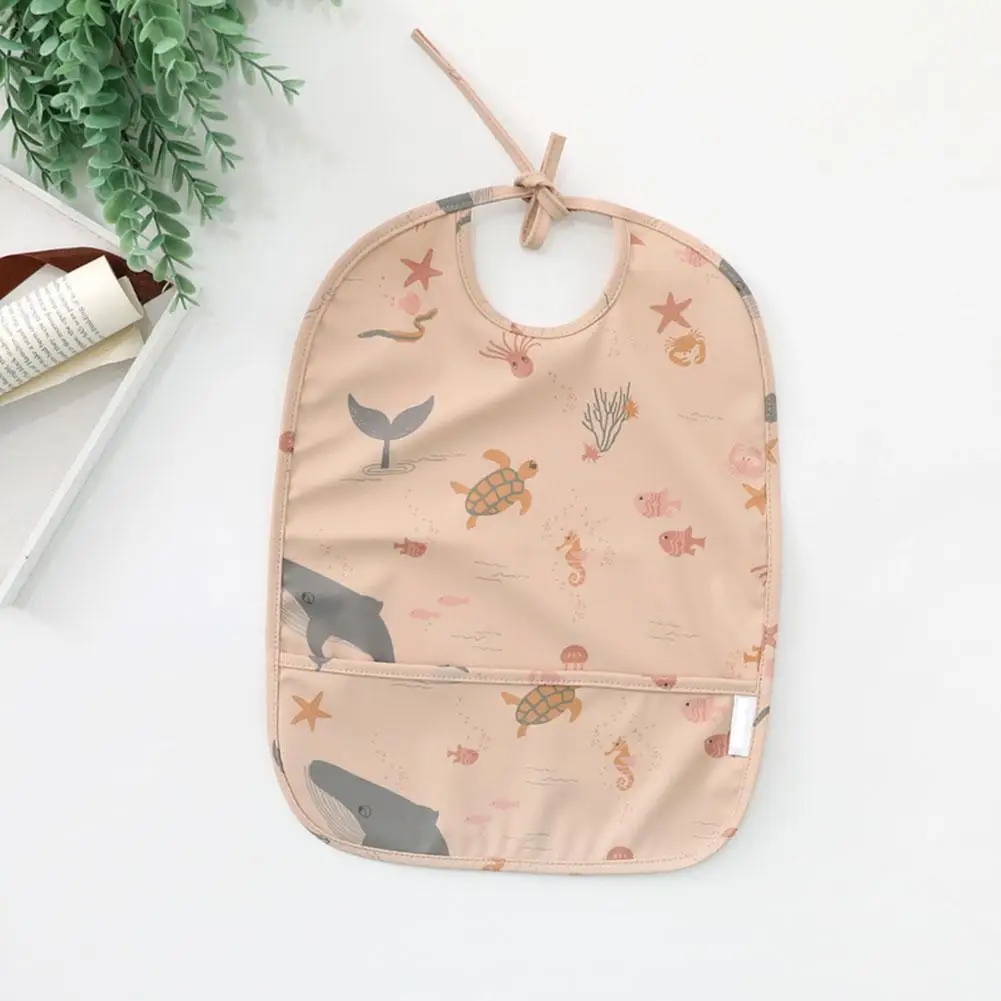 

Sleeveless Waterproof Baby Bib With Pocket Baby Stuff Children Accessories Feeding Drawing Apron Waterproof Adjustable Baby Bib