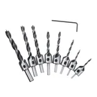 9 шт, толщина 3 мм-10 мм деревообрабатывающий зенковки сверло биты болтов и гаек деревообрабатывающее сверло Пресс комплект винт с расширителем дерево направляющее отверстие инструменты