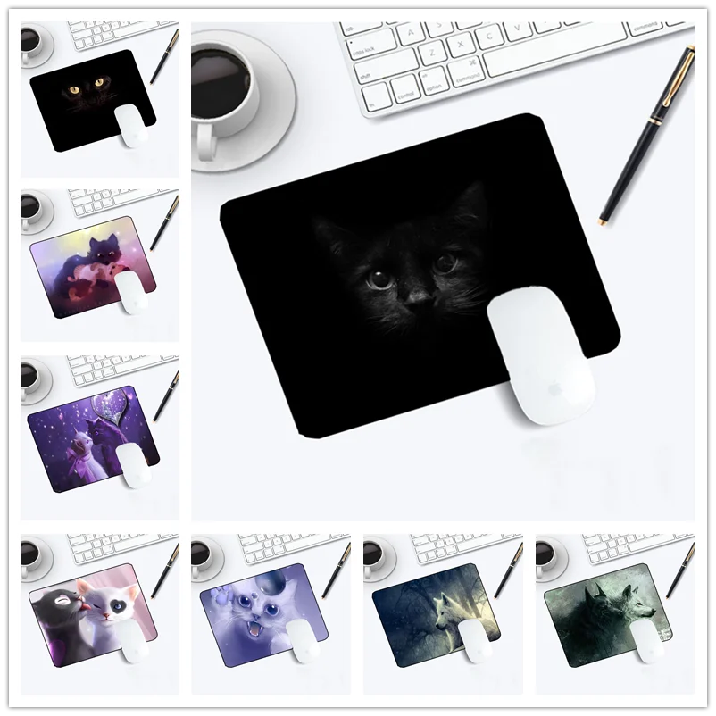 Персонализированный нескользящий коврик для мыши Yuzuoan с животным рисунком