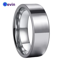 classic wedding band tungsten ring for men women with high polished and pipe cut finish 6mm 8mm comfort fit