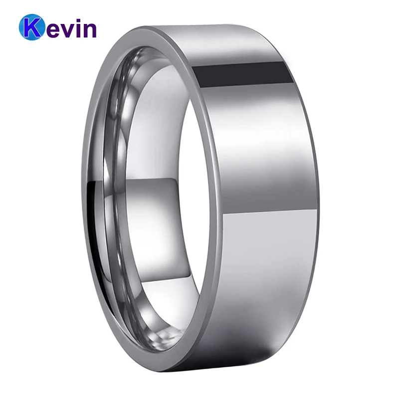 Классическое Обручальное кольцо из вольфрама для мужчин и женщин с полированным