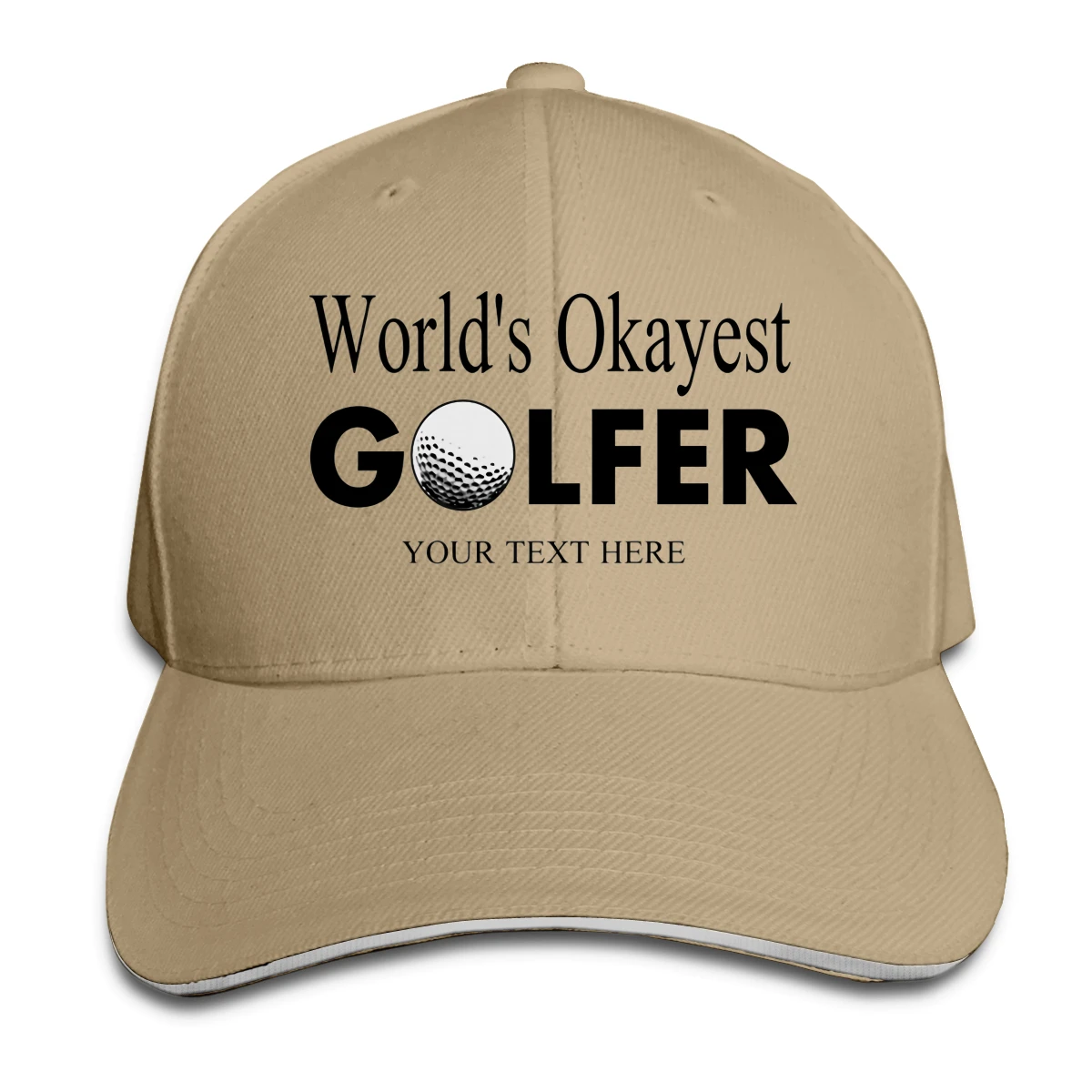 

World's Okayest Golfer men woman Fashionable breathable Baseball Cap