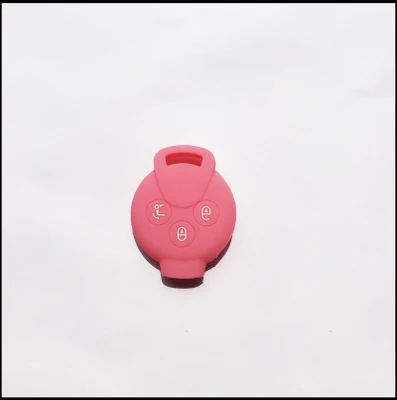 pink Чехол для ключей smart 451, прямой чехол для ключей Siliconse keycase для smart 451 fortwo - Название цвета: pink