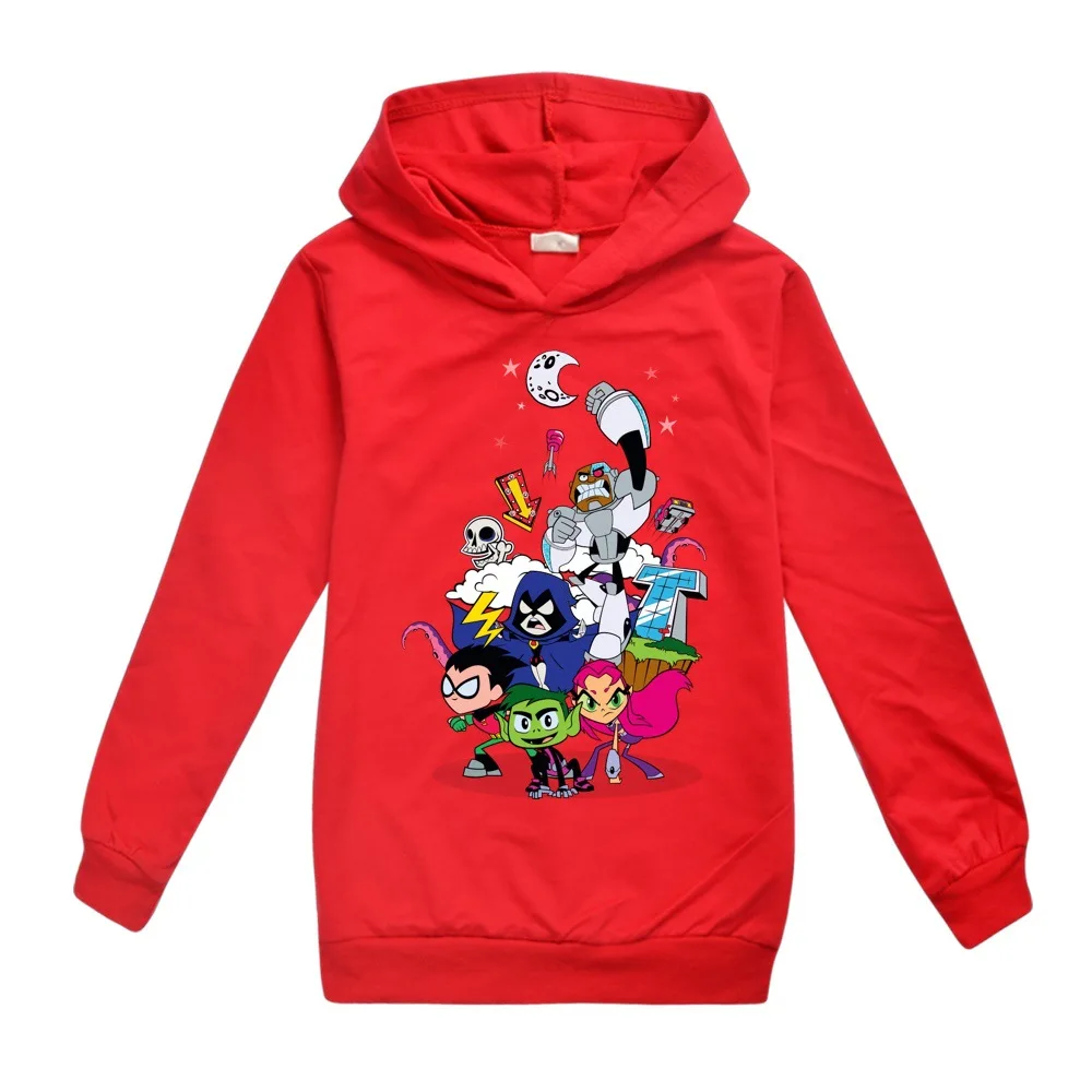 

HOT Teening Titans GO Hoodie Kids Hoodies Toddler Boys Sweatshirt Autumn Clothes Girls Long Sleeve Cartoon Top Children Outwear