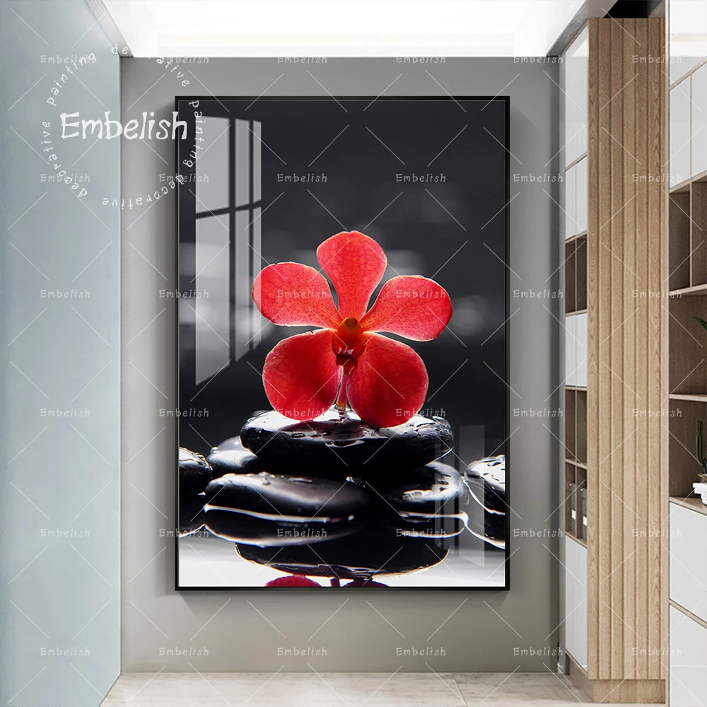 

1 Pieces Zen Stones And Flowers Spa Wall Art Pictures For Living Room Modern Home Decor HD Spray On Canvas Paintings Wall Poster