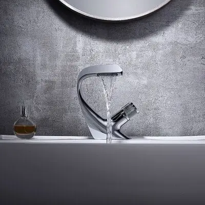 Бесплатная доставка Современный черный/хром Цвет Ванная Комната Раковина