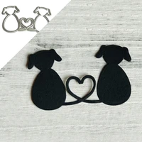 dog cat love heart metal die cutting for household diy scrapbooking photo album decorative embossing folder paper cards crafts