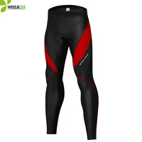 wosawe mens cycling pants gel padded mtb road bike clothing sportswear windproof reflective bicycle tight long trousers