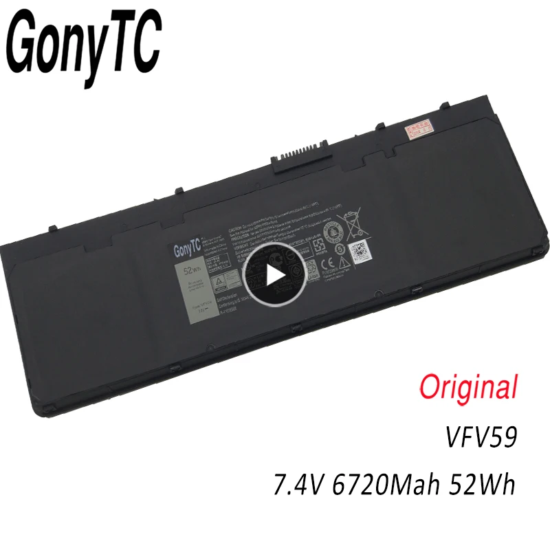Оригинальный аккумулятор VFV59 W57CV GVD76 для ноутбука DELL Latitude E7240 E7250 0W57CV WD52H 7 4 В 52