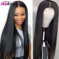 transparent 4x4 lace closure human hair wigs long 30 inch lace front wig peruvian 100 bone straight human hair wigs