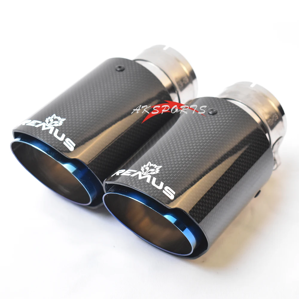 1 шт. Автомобильная выхлопная труба прямой фланец глянцевый углеродный хвостовой