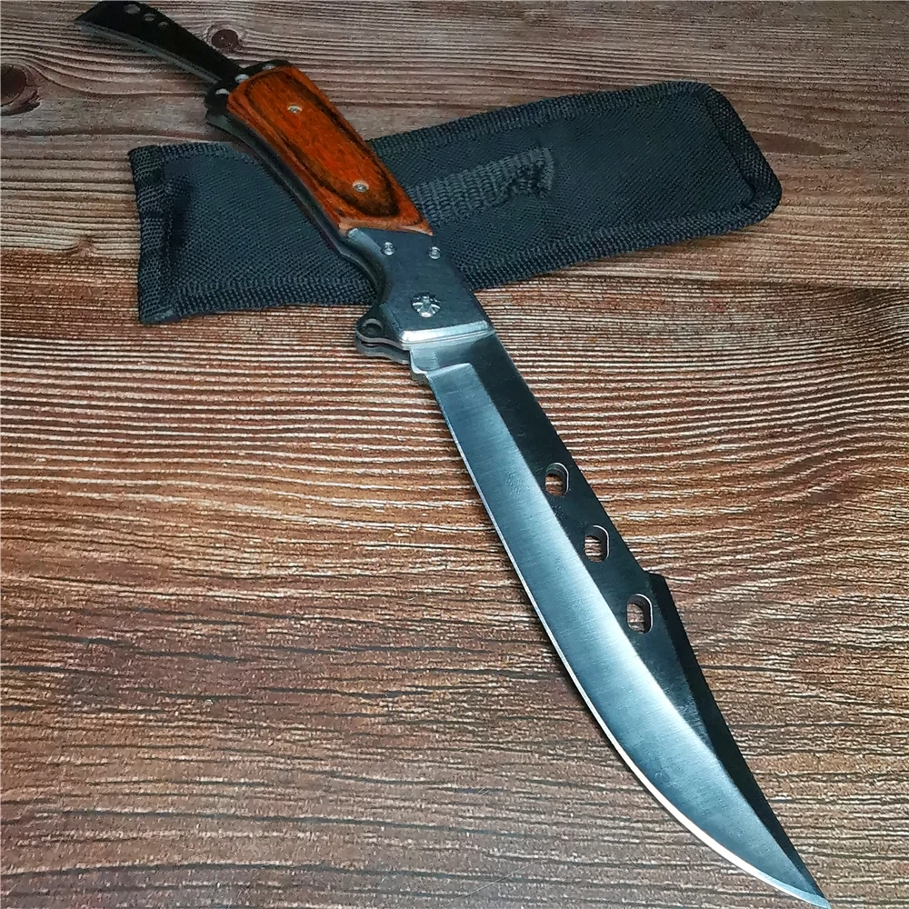 Складной нож с лезвием 9CR18MOV деревянной ручкой из CS карманный складной для