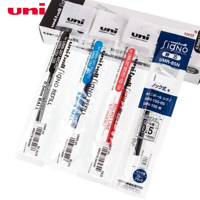 12 шт./лот UNI UMR-85 Сменные стержни для гелевых ручек 0 5 мм сменные Mitsubishi UMN-105 /