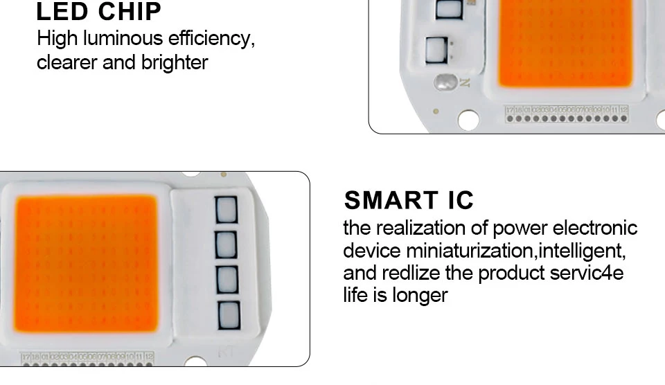 COB Led лампа для выращивания света чип полный спектр 220 В 110 В 20 Вт 30 Вт 50 Вт 380-780нм фитолампа для комнатных растений рассады цветок фитолампи