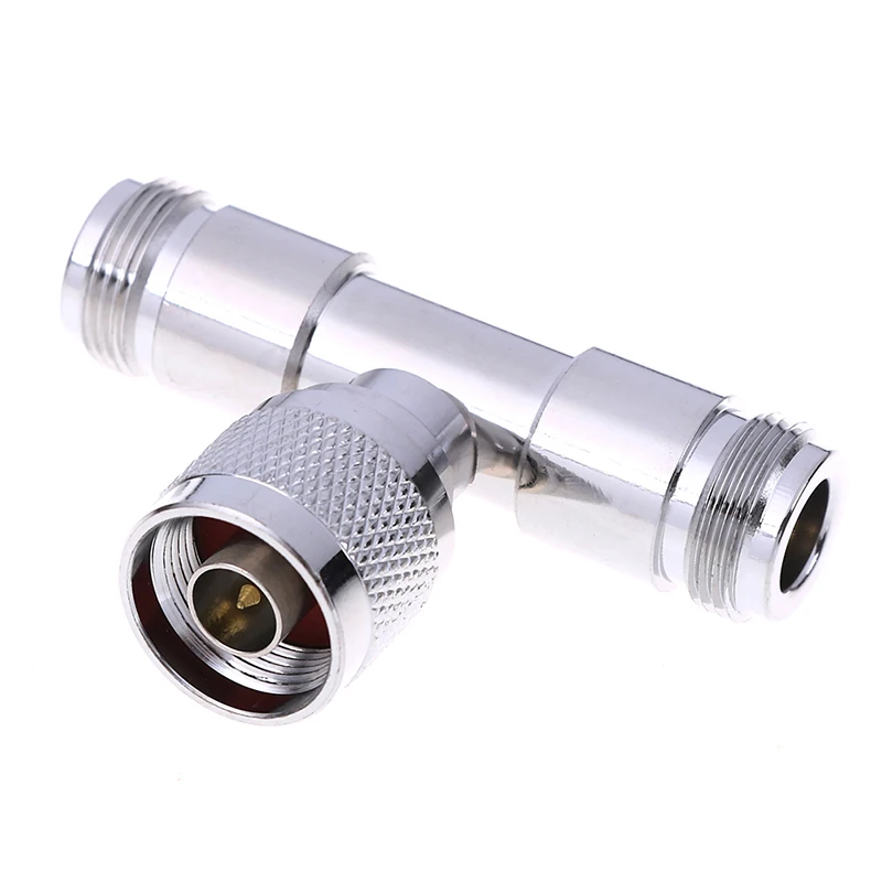 

3 Way Connector N Male Jack To 2 N Female Triple T In RF Adapter For Outdoor/ Indoor Antenna/ Signal Repeater N Male Connector