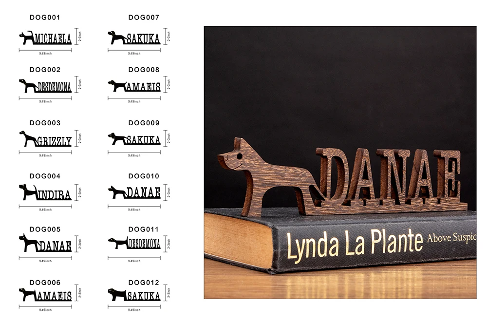 

Personalized Custom Dog Wood Names Puppies Pet Keepsake Puppy Wooden Carving Ornaments Puppy for Home Creative Gift OEM Dropship