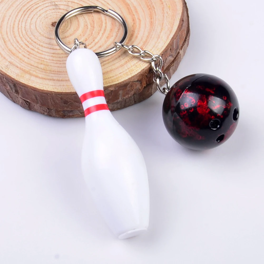 8 Pcs Mini Bowling Keychains Hanging Ornament Portable Decoration Keychain Key Holder Keyring for Friends Children Family | Спорт и