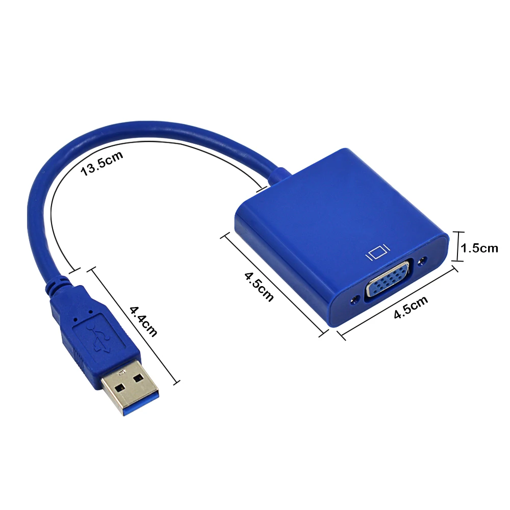 Адаптер с USB 3 0 на VGA внешняя видеокарта мульти дисплей конвертер для настольного