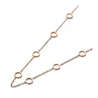 Мода из нержавеющей стали, легированной титаном, фианиты, кристаллы, круглый кулон колье ожерелья для женщин шик очарование кулон ожерелье N19201