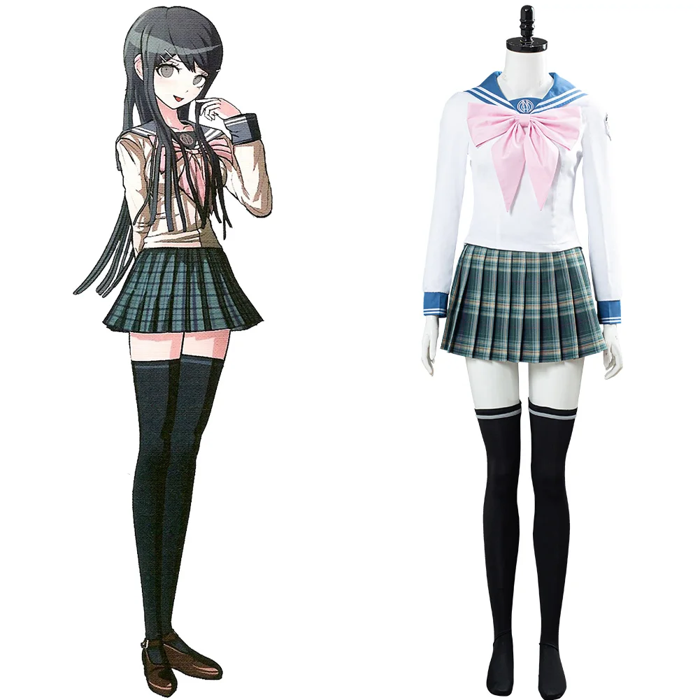 

Danganronpa 3 SAYAKA MAIZONO Cosplay Costume School Uniform Suit Shirt +Skirt Outfits Halloween Carnival Costume Adult
