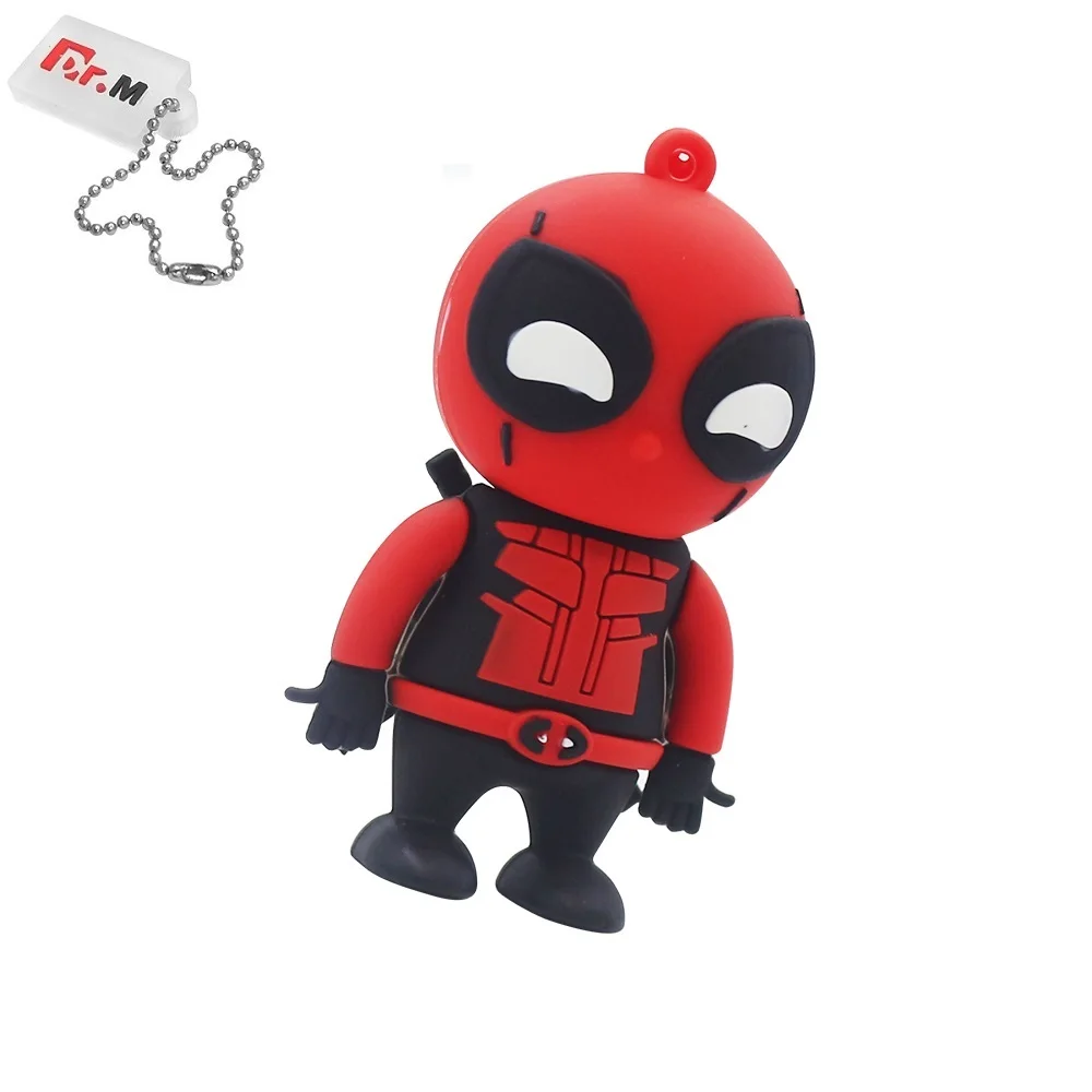 Флеш-диск USB 2,0 карта памяти с героями мультфильмов Дэдпул Миньоны 128 Гб 64 ГБ 32 ГБ 16 ГБ 8 ГБ 4 ГБ Marvel Comics креативная Флешка классный подарок