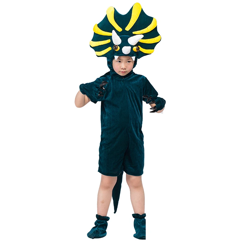 

T-Rex Dinosaurs Costumes Kids Animals Triceratops Halloween Cosplay Costume Party Dress Up Outfit Boys Girl Role Play Jumpsuit