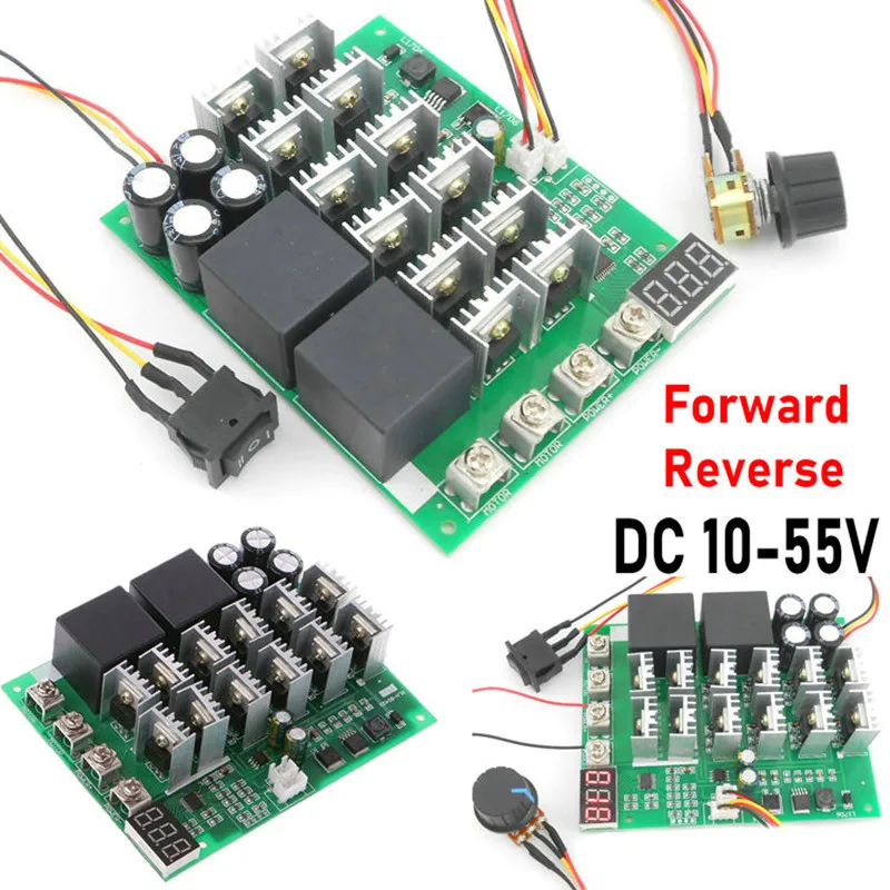 DC10V-55V 12 В 24 в 36 48 55 100A светодиодный дисплей регулируемый ток управление скоростью