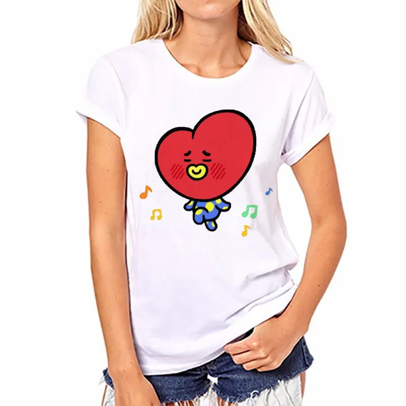 Женские футболки с милым принтом из мультфильма Удобные Свободные топы большого