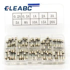 Акция! Набор быстродействующих стеклянных трубок 5x20 мм, 100 шт., предохранители в ассортименте, быстродействующие Стеклянные Предохранители