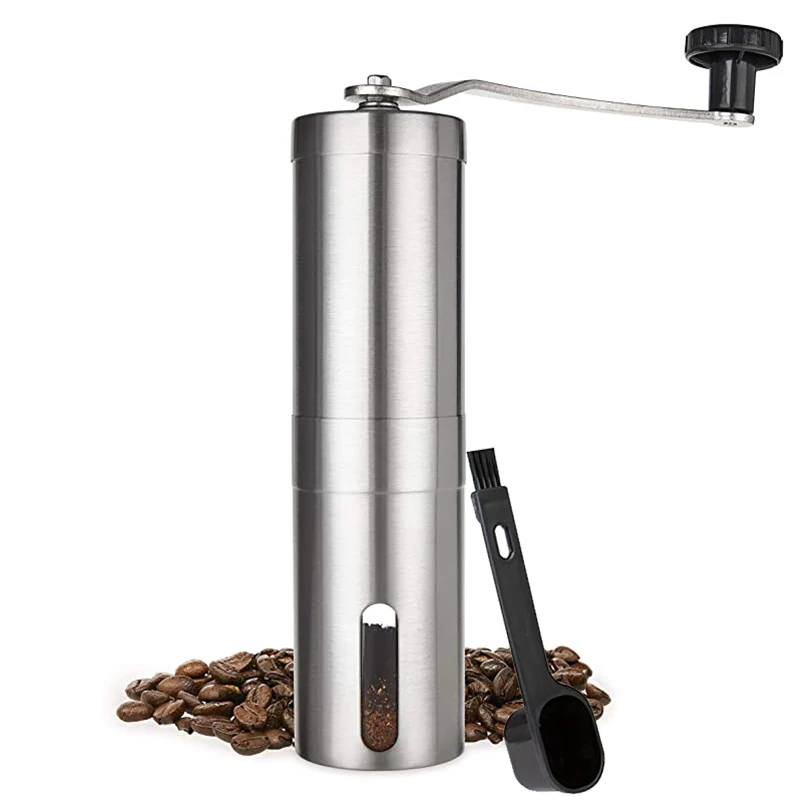

Manual Coffee Grinder Portable Hand Coffee Bean Mill with Ceramic Adjustable Knob Setting Stainless Steel Coffee Grinder in Kitc