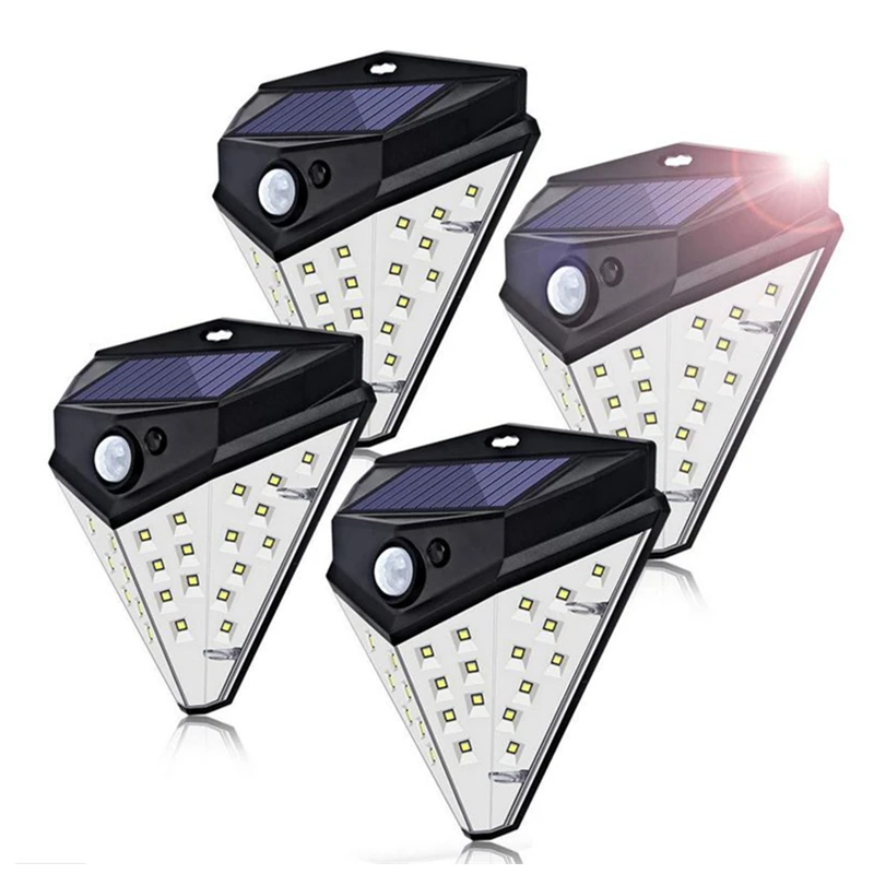 4PC 32LED Solar Light Smart Sensor Outdoor Garden Lighting IP65 Waterproof Wall Mounted Night Lights Induction Lamp | Освещение