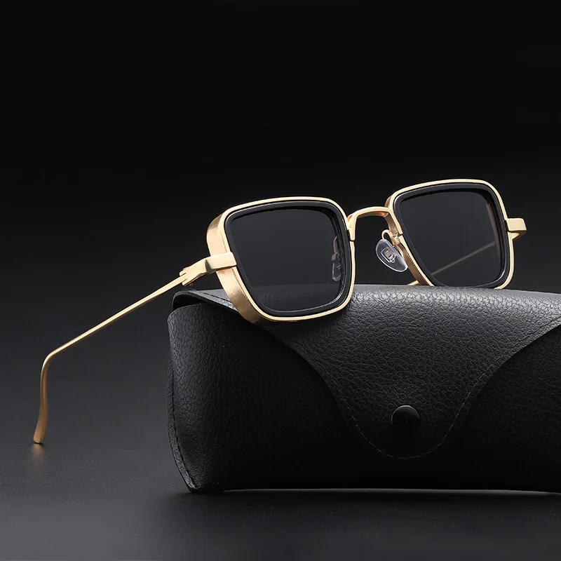 

2020 Fashion Square Metal Men Sunglasses Vintage Anti-reflective Mirror Classic Design Women Sun Glasses Uv400