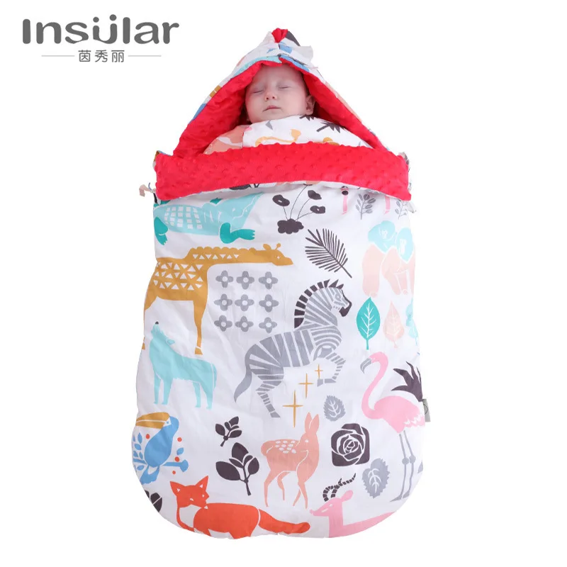 baby sleeping bag cartoon animal cotton stroller wheelchair envelopes for newborn |