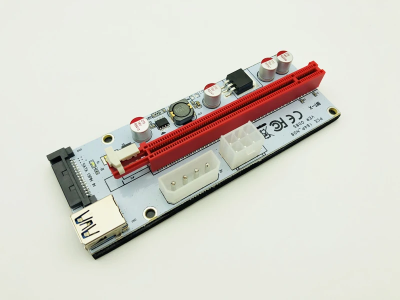 

6 шт./партия PCI-E PCI E 1x до 16x горнодобывающая машина расширитель 008C Riser Card адаптер 60 см кабель питания для Bitcoin BTC Miner