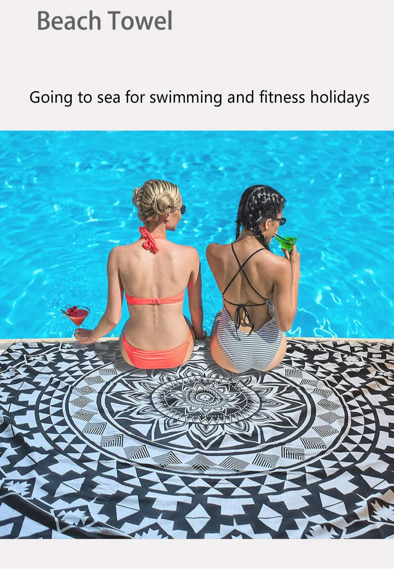 

Beach Towel Printed Beach Towel Quick-drying Double-sided Cashmere Microfiber Bath Swimming Towels