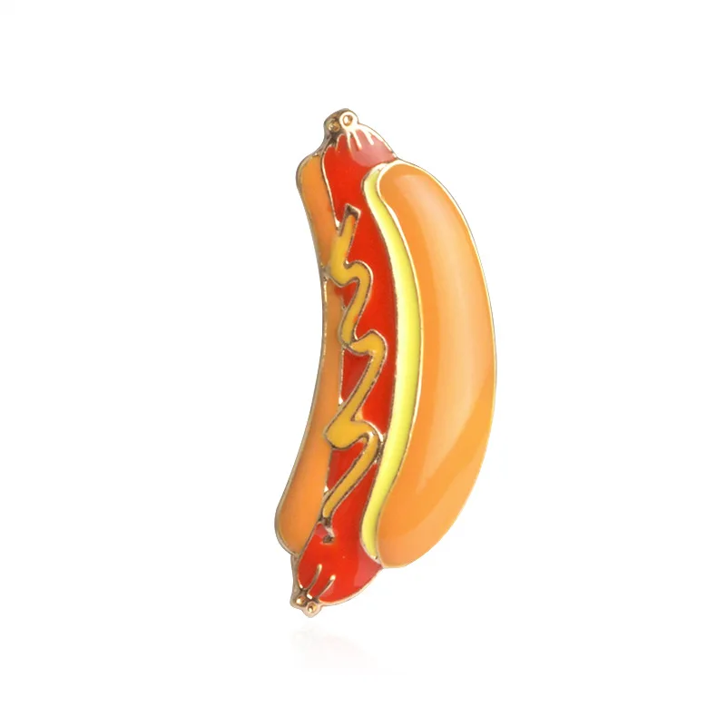 Милая еда яйцо бургер хот дог бум пицца Мягкая Эмаль эпоксидная лацкан значок