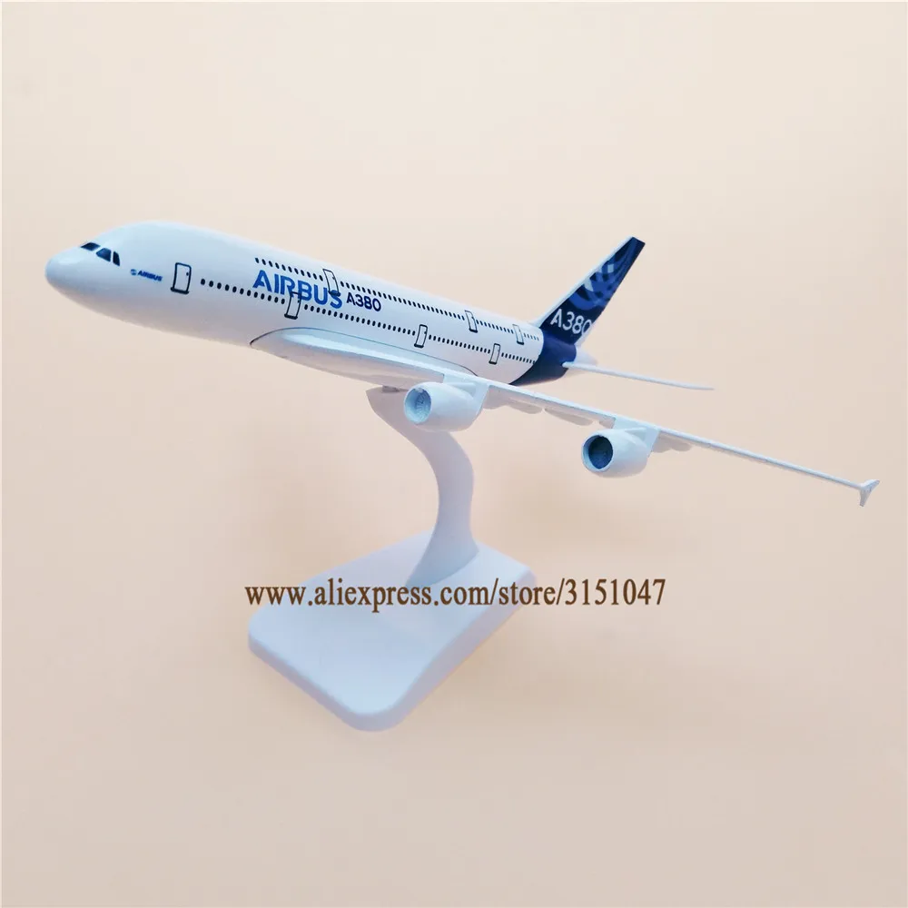 

20cm Air Prototype Airbus 380 A380 Airlines Plane Model Alloy Metal Diecast Model Airplane Aircraft Airways Kids Gift