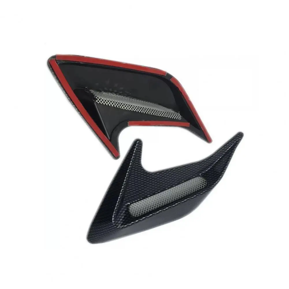 

80% 2121 Hot Sell 1 Pair Side Vent Trim Shark Fin Shape High Strength ABS Surface Plating Vent Hood for Vehicle