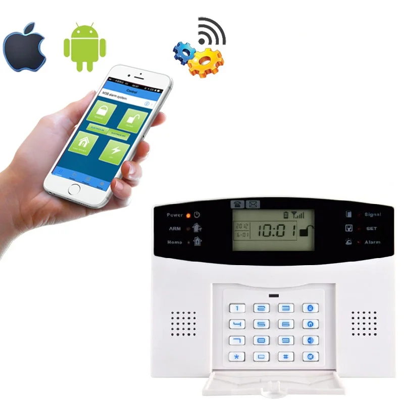 BF-8006-GSM домашняя охранная GSM сигнализация хост с ЖК-звонком для злоумышленник вор 8 проводных и 99 беспроводных зон защиты