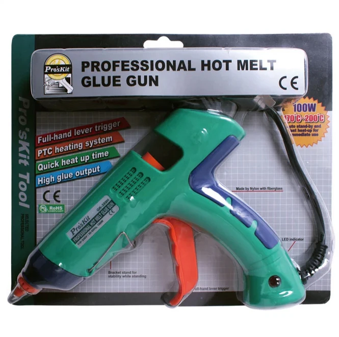 

Power Tool Proskit GK-389H Professional Hot Melt Glue Gun 100W For Adhesive Cardboard Boxes