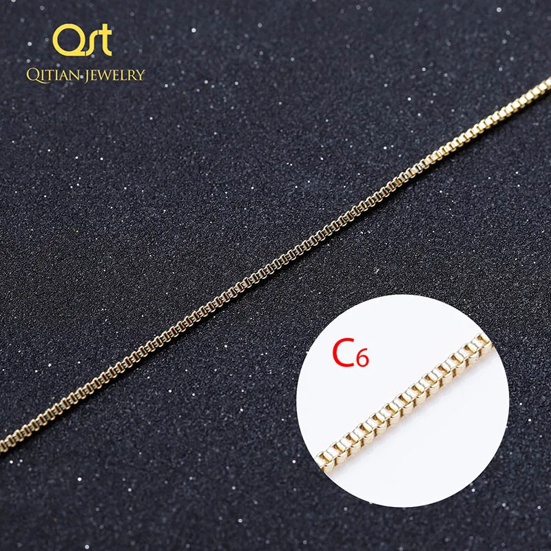 QITIAN, серебряное, золотое, сплошное ожерелье, цепочка, звено, для женщин, мужчин, колье из нержавеющей стали, мужские, Женские аксессуары, мода