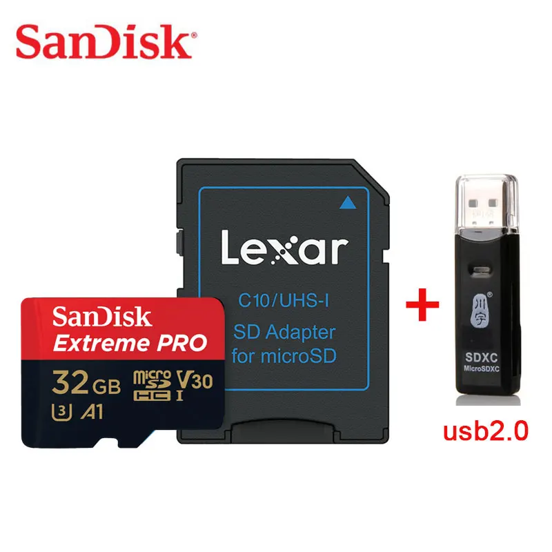 32GB-usb2.0 Карта памяти micro SD Экстрим Pro UHS-I A2 V30 новая карта TF micro SD карта памяти для телефона Дрон карта движения камера 512 Гб 400 Гб 256 ГБ 32 ГБ - Емкость: 32GB-usb2.0