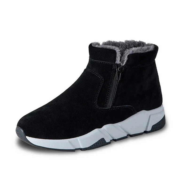 Зимние Замшевые мужские зимние модные кроссовки ботинки с высоким вырезом и