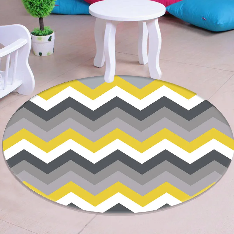 Современный ковер в скандинавском стиле коврик желтого и коричневого цветов