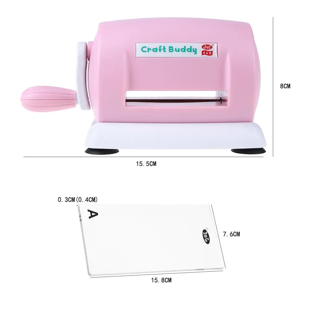 Pink Штампованные машины для вырезания штампов для тиснения дома DIY скрапбукинга бумажный Резак Пластиковый и металлический портативный инструмент пресс-форма машина - Цвет: Pink
