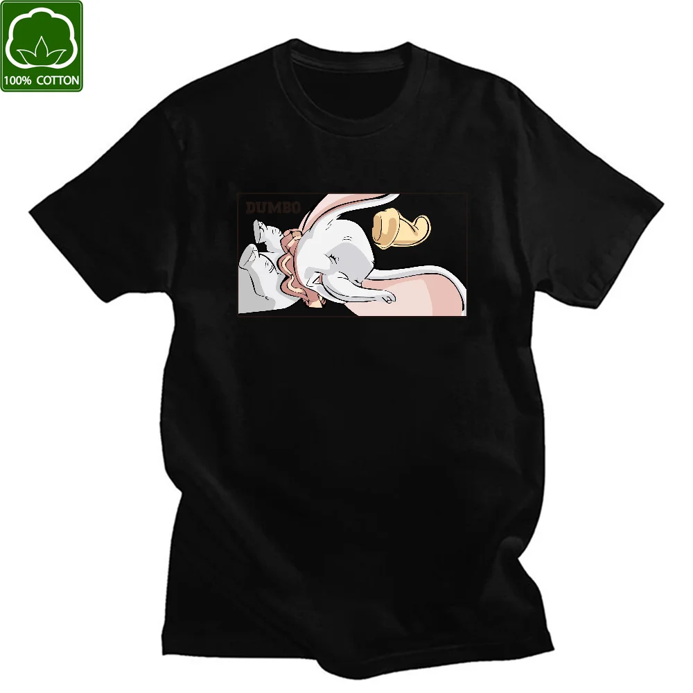 Camiseta Unisex de elefante azul de dibujos animados, Camiseta de algodón de manga corta, Camiseta con estampado de Hip Hop para mujer, Tops informales con estampado Harajuku 2021