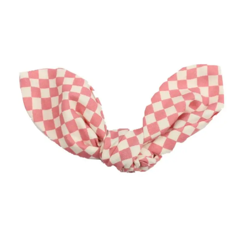 Эластичные заколки для волос с кроличьими ушками в разноцветный горошек зажимы